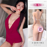 美胸露背網紗透視睡衣 2124 (黑色,白色,紫色,粉色,綠色,紅色)