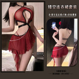 露乳網紗旗袍 8005 (紫色,淡粉,黑色,紅色)