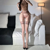 小吊帶絲襪 7705 (黑色,白色,紅黑,紅色,紫黑,紫膚,咖啡)